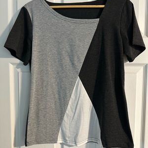 Geometric gray shirt